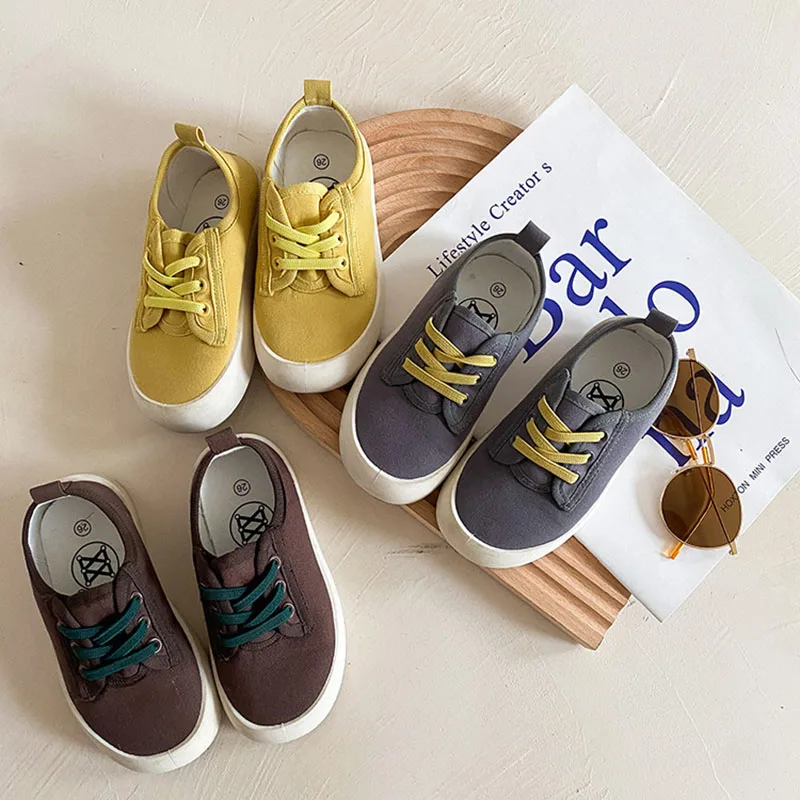 

MILANCEL 2021 Autumn New Kids Shoes Boys' Canvas Toddler Casual Shoes