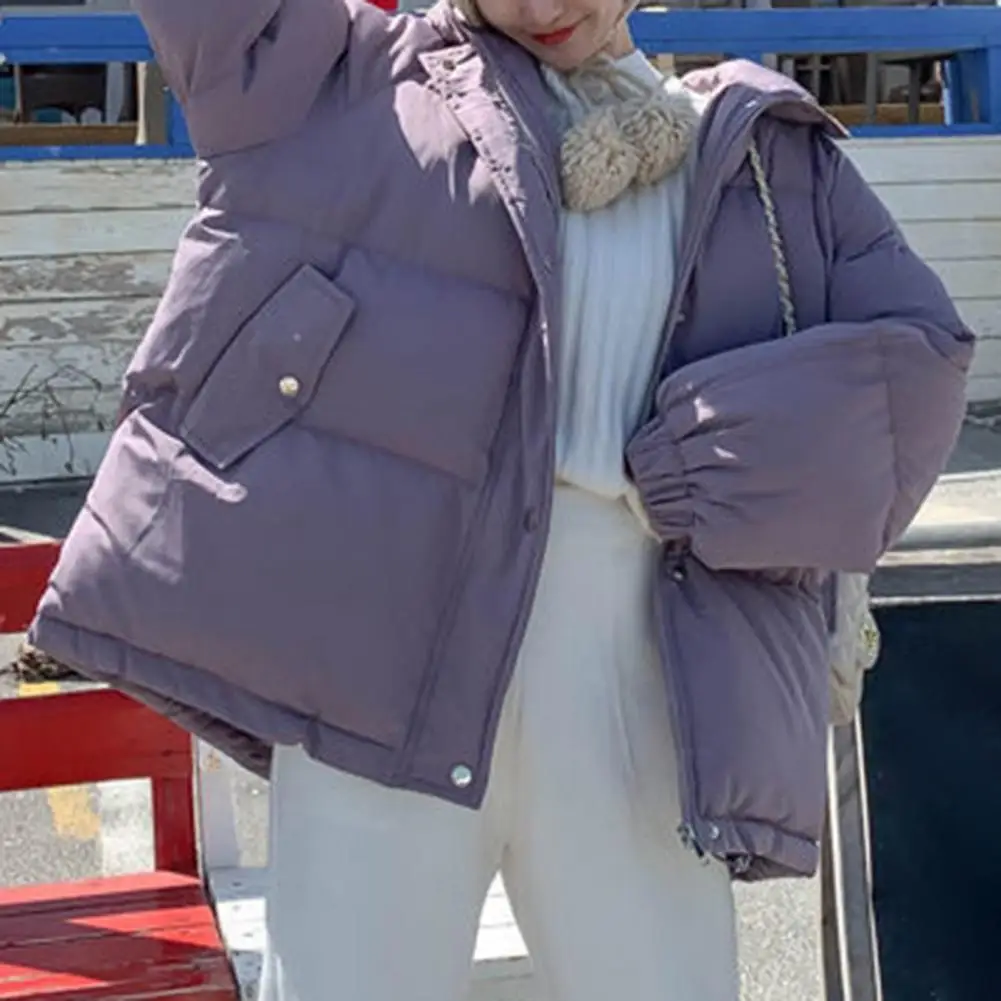 

Warm Lightweight Zipper Closure Long Sleeve Pockets Jacket Coat for Outdoor