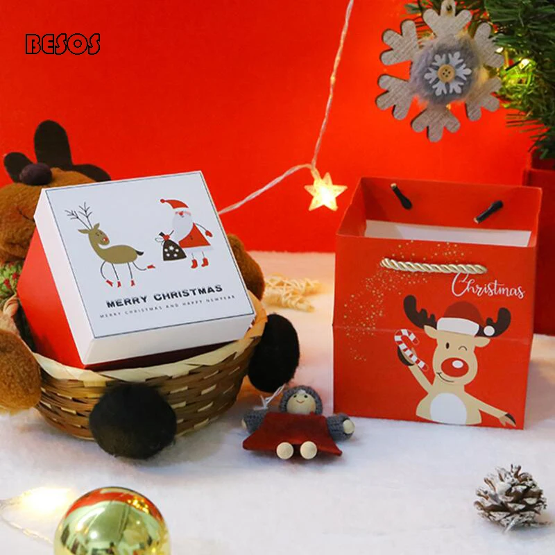 Рождественская новогодняя праздничная мультяшная Санта-Клаус лось елка конфеты