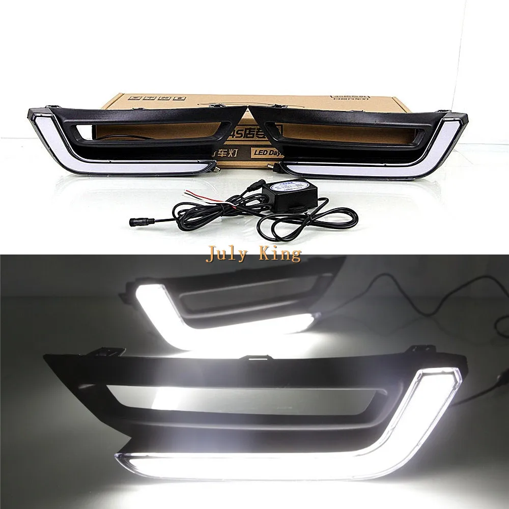 

Светодиодные дневные ходовые огни July King, дневные ходовые огни, светодиодные дневные ходовые огни, чехол для Honda CR-V 2017-2020, версия высоких дневных ходовых огней