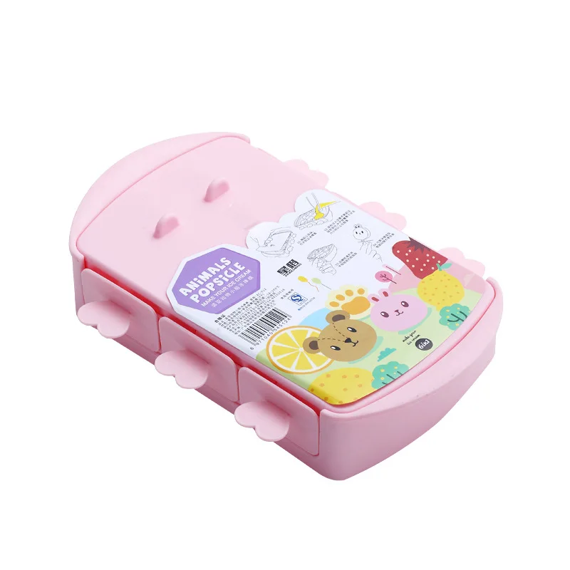 

DIY Kawaii Cartoon Ice Cube Tray Mold Silicone Popsicle Mold Icecream Mold Ice Cube Tray with Lid