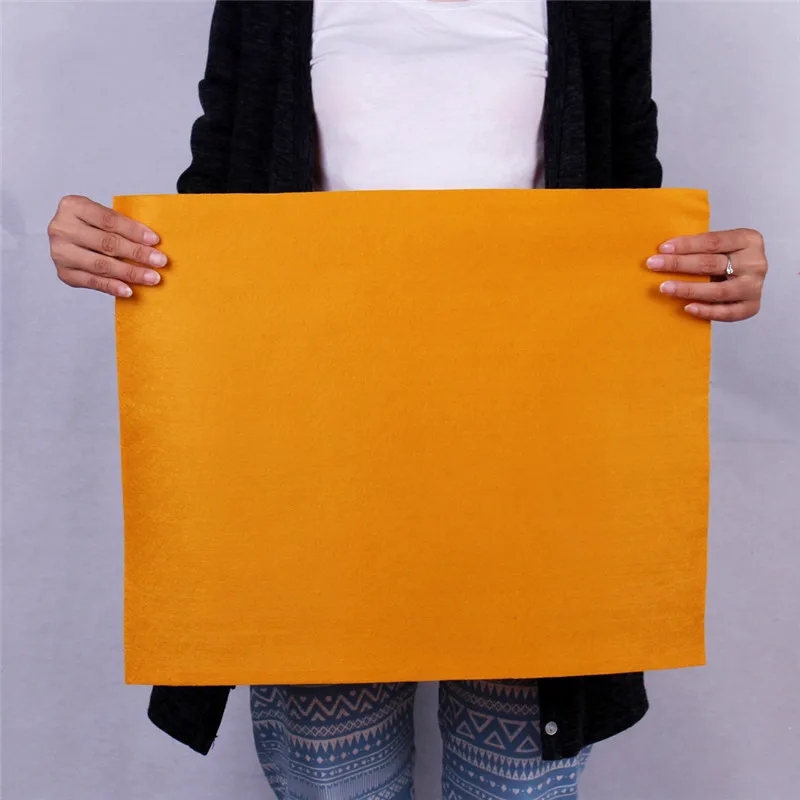 Orange 50*40 см большой 1 шт Нетканая фетровая Полиэстеровая ткань, ткань, войлочные изделия, принадлежности для детского сада, для шитья кукол, аксессуары для рукоделия - Цвет: Orange