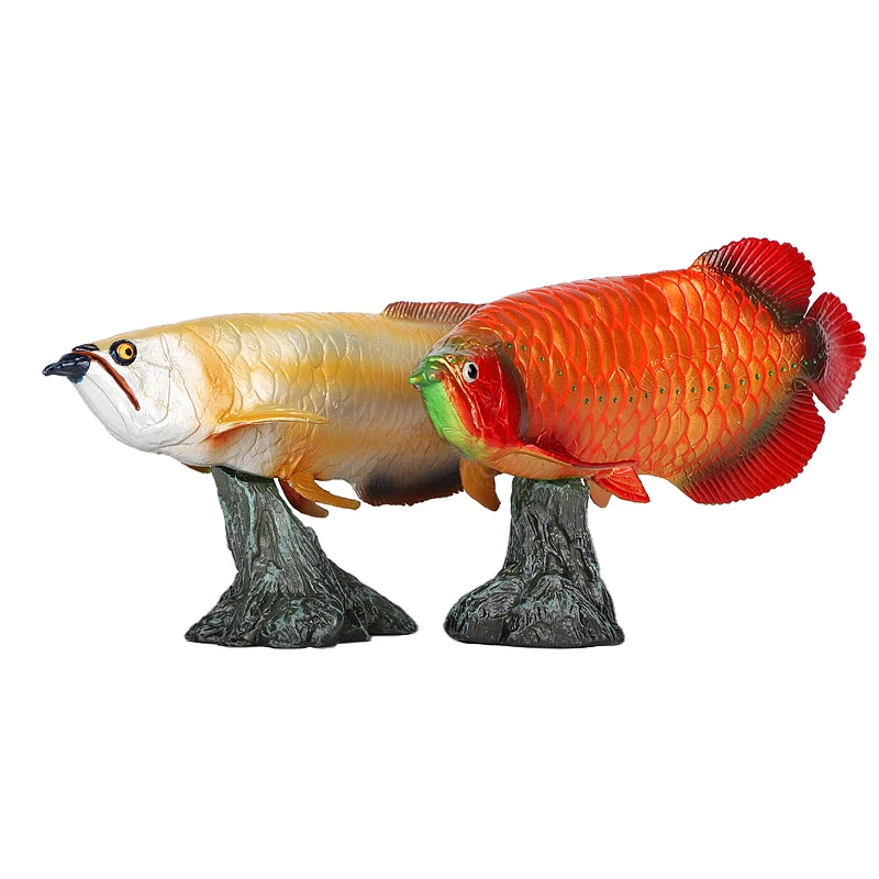 Wiben Sea Life Oncorhynchus модель серебро арована Карп моделирование животных экшн и