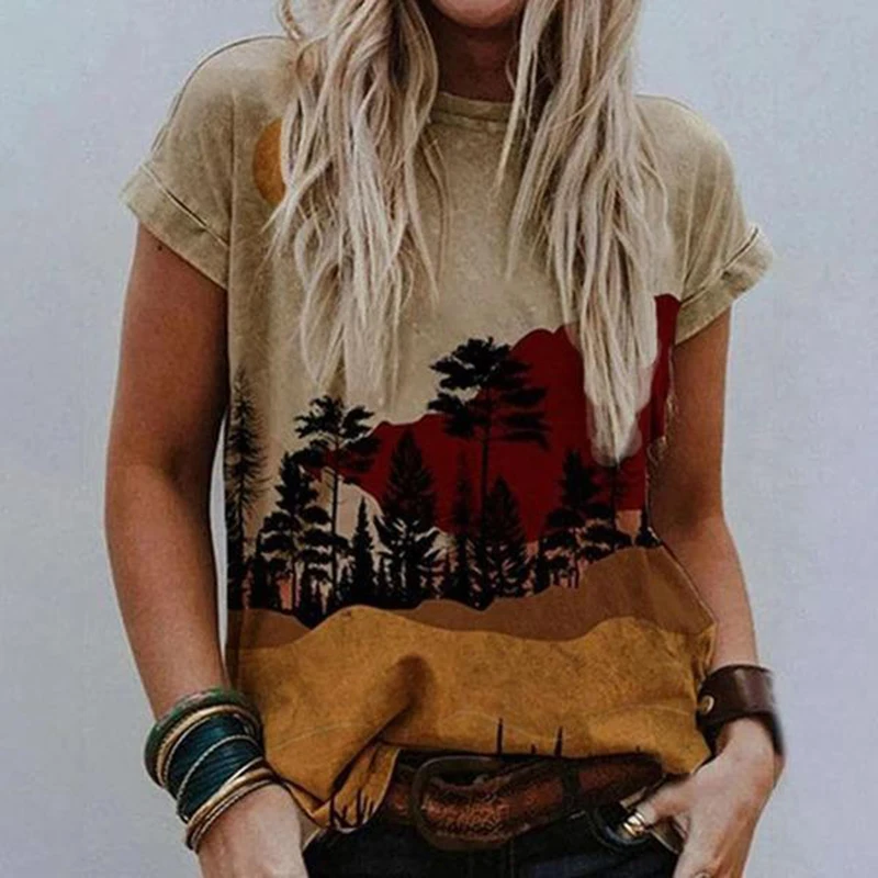 

Plus Size Women T-Shirts Short Sleeve Casual Tee Summer Print Fashion Tops 5XL Oversized Female Loose O-Neck T-Shirt Lady
