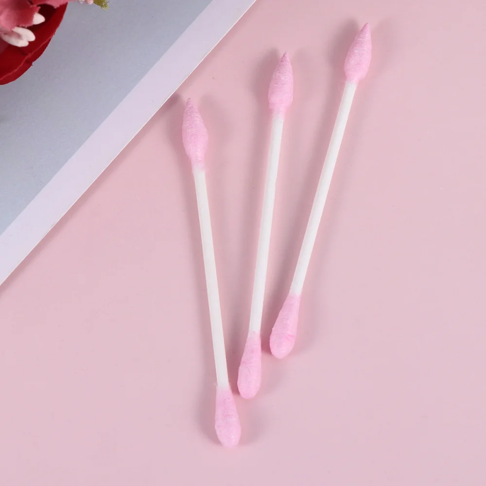 

3 Packs/300pcs Makeup Cotton Buds Multipurpose Double-head Swabs Cleaning Tool Disposable Cotton Swabs for Home Travel )