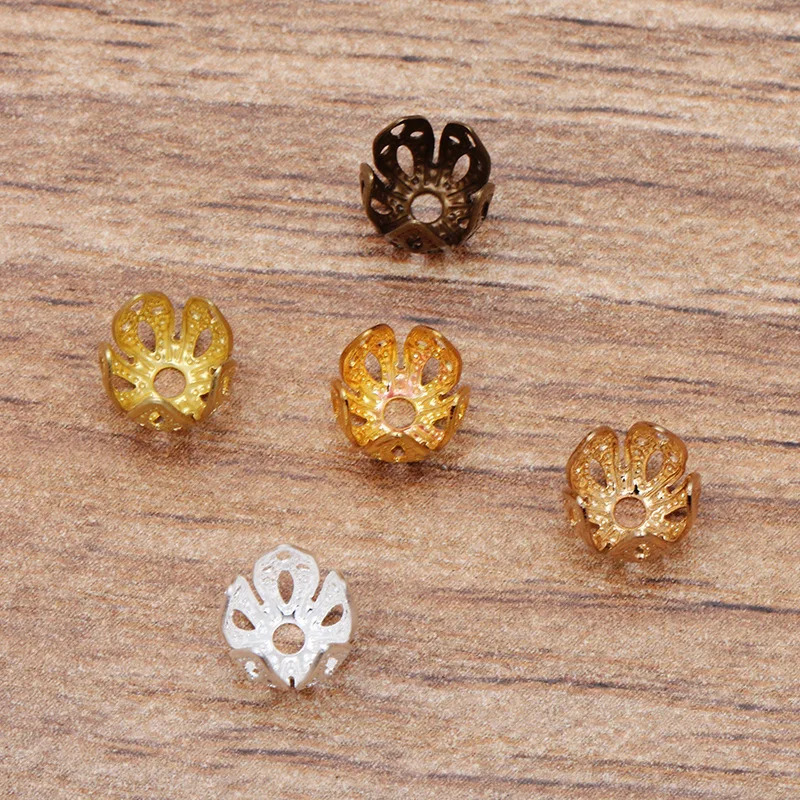 Винтажные филигранные 3D Подвески с цветами 7 мм разделительные бусины застежки