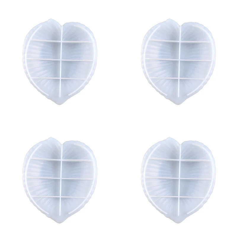

4Pcs Leaf Disc Fruit Snack Storage Silicone Diy Crystal Glue Mold