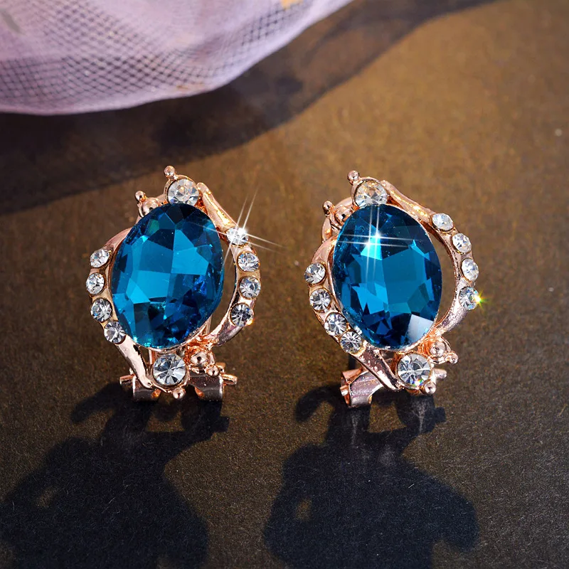 Женские серьги-гвоздики с разноцветными кристаллами 12/24/48 пар | Украшения и