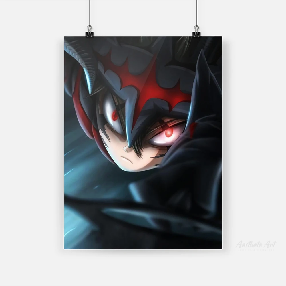 Asta аниме рисунок на холсте с черным клевером настенные художественные плакаты