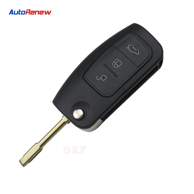 

Складной автомобильный ключ-раскладушка с 3 кнопками для Ford Fiesta Focus 3, transit s-max