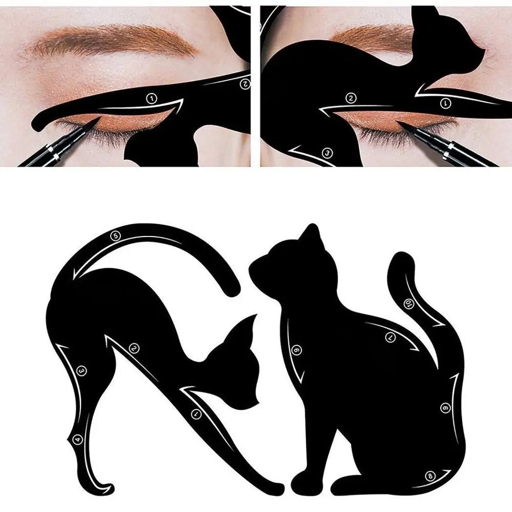 Шаблон для макияжа глаз Miji Mila Cat Eyeliner Stencil Smoky Eyeshadow Applicators Template Plate Professional Eye liner.