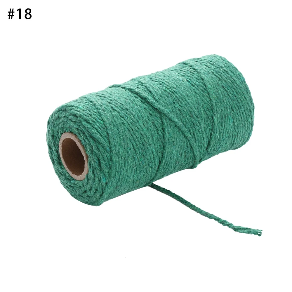 100 м/рулон 2ply Bakers Шпагат Веревка хлопок шнуры веревка для домашнего декора Рождественский подарок ручной работы упаковка ремесло DIY упаковка подарок - Цвет: 18New