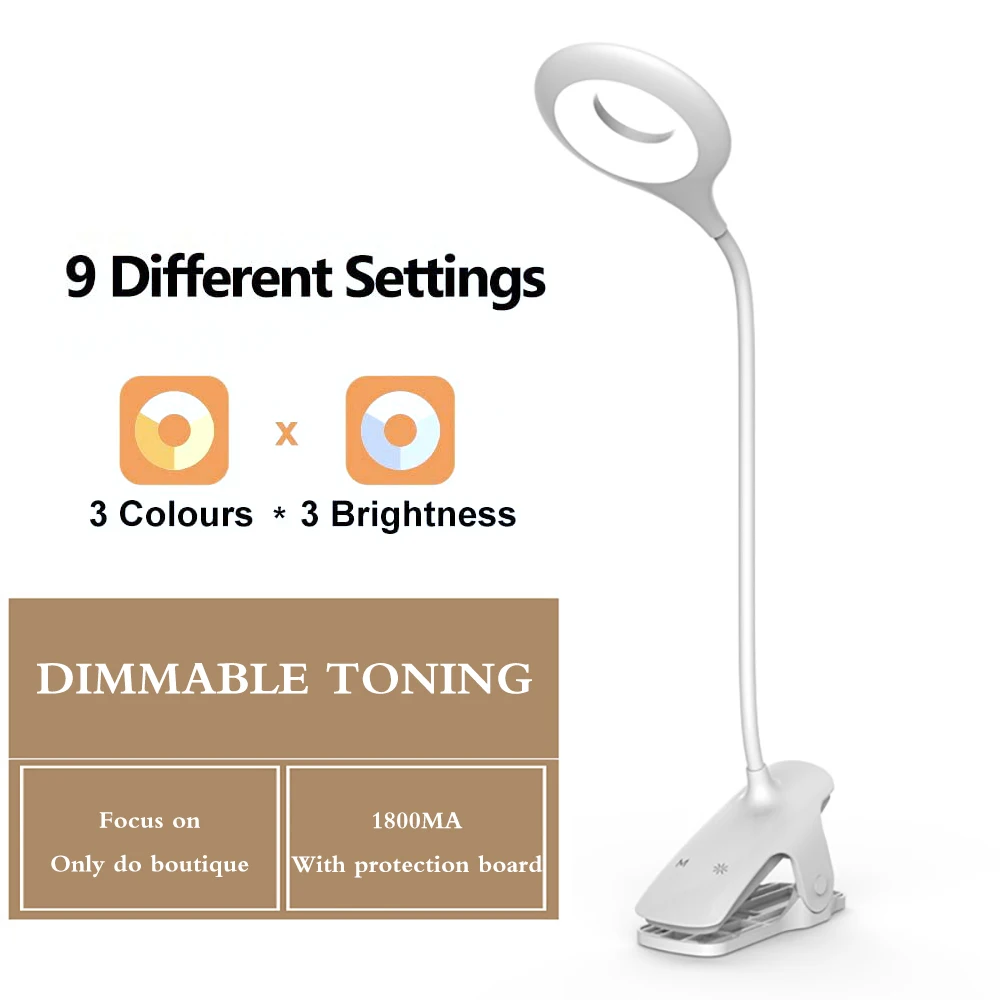 

Гибкая настольная лампа, 24 светодиодный, светодиодный льная лампа, настосветильник лампа с сенсорным зажимом, настольная лампа с лупой и Usb-...