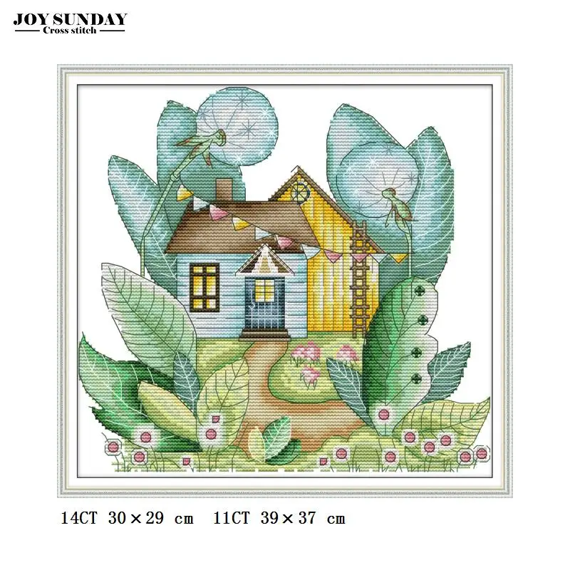 cross stitch-F997 Joy Sunday Magic cabin комбинированная схема вышивки крестом ткань аида холст вышивка DMC набор Счетный крест сшитая рукоделие - Цвет: cross stitch-F997