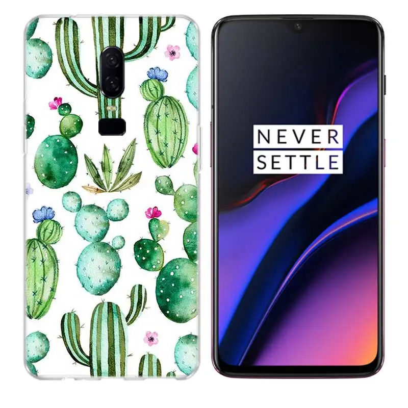 Кактус растения мягкий резиновый комикс чехол для телефона силиконовый OnePlus 7 Pro 6T