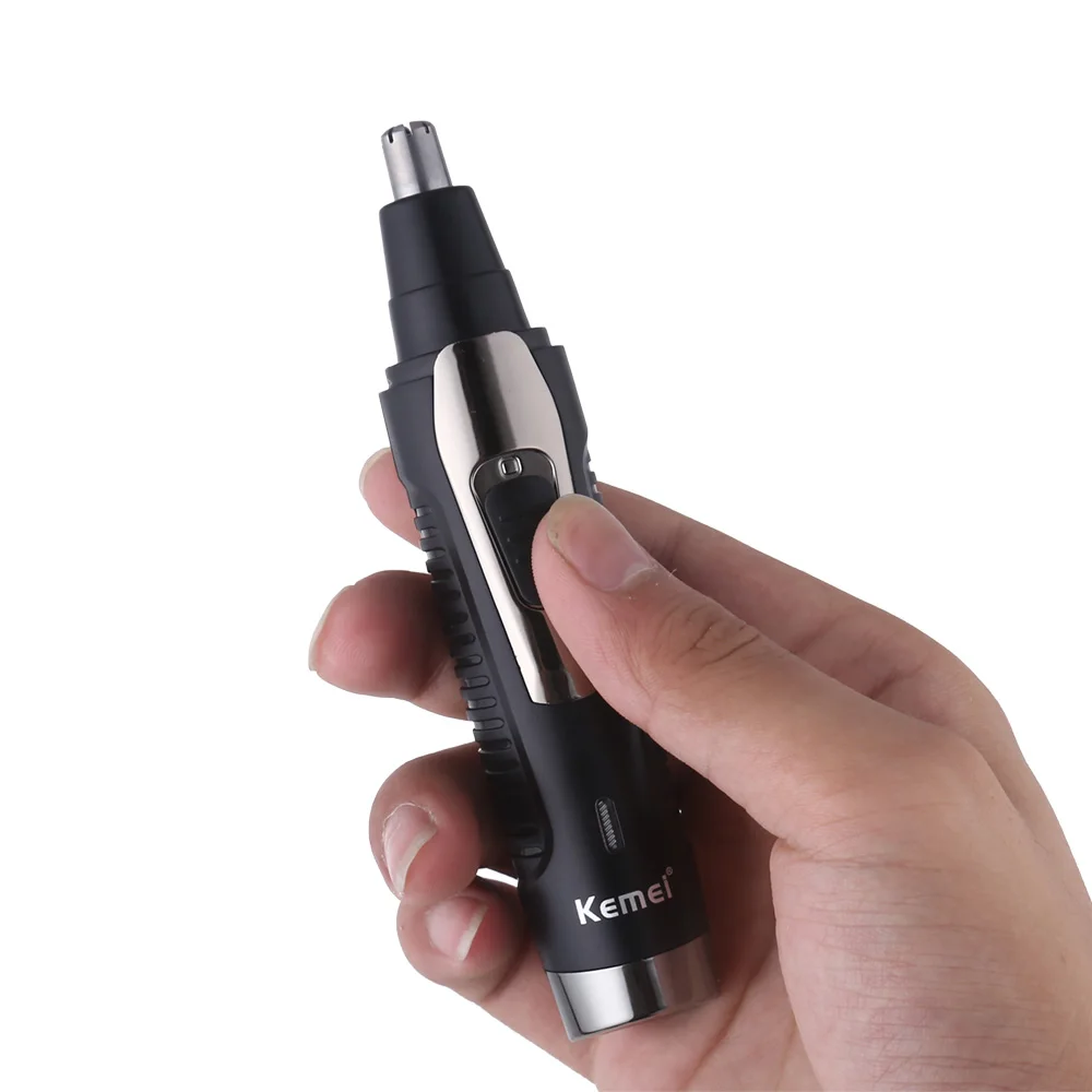 Электрический бритвенный триммер Kemei 2 в 1 для носа и ушей бритва стрижки бороды