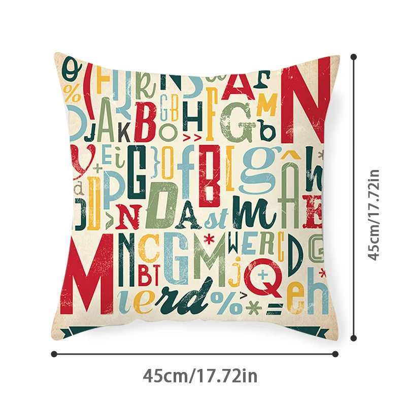 New Nordic Letter Printing Super Soft Sofa Pillowcase Cushion Cover Office Custom 45*45cm decor home | Дом и сад