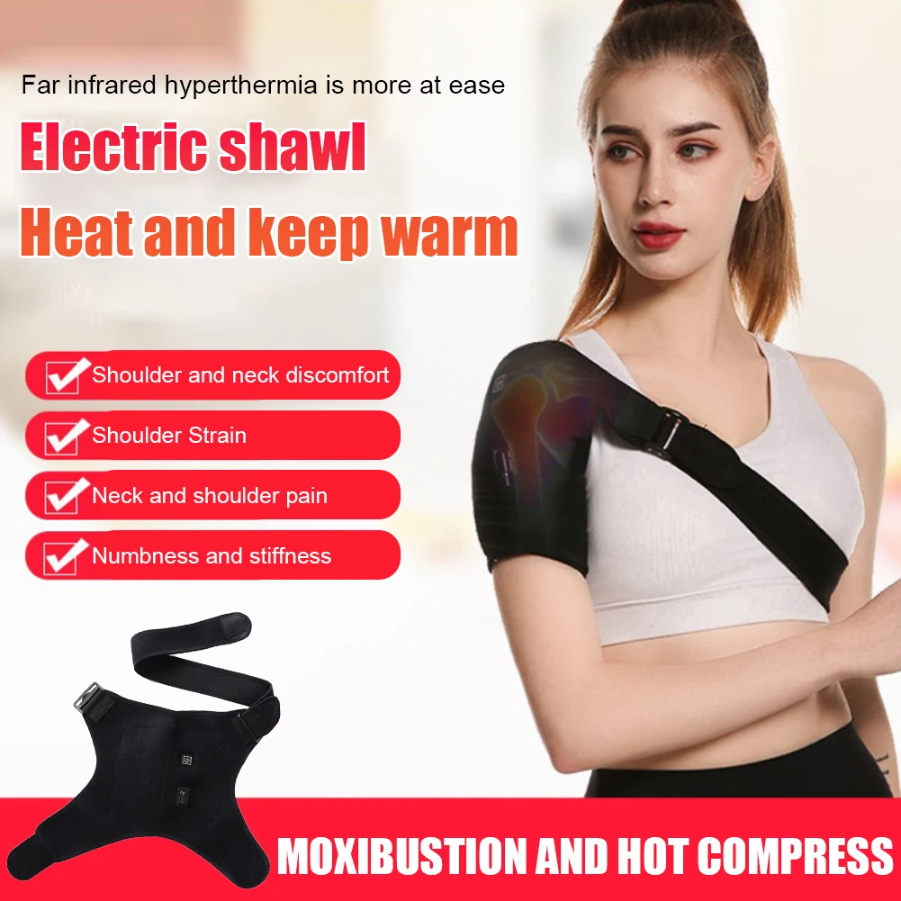 

Infrared Heat Shoulder Knee Adjustable Brace Hot Therapy Pain Relief Elbow Injury Cramps Dislocated Rehabilitation Support Belt