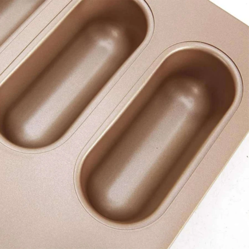 

Cake Pan,8-Cavity Non-Stick Mini Hot Dog-Shaped Muffin Bakeware for Oven and Baking (Champagne Gold)
