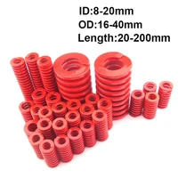 1pcs length 20 200mm red light load spiral stamping compression mould die spring od16 40mm id8 20mm