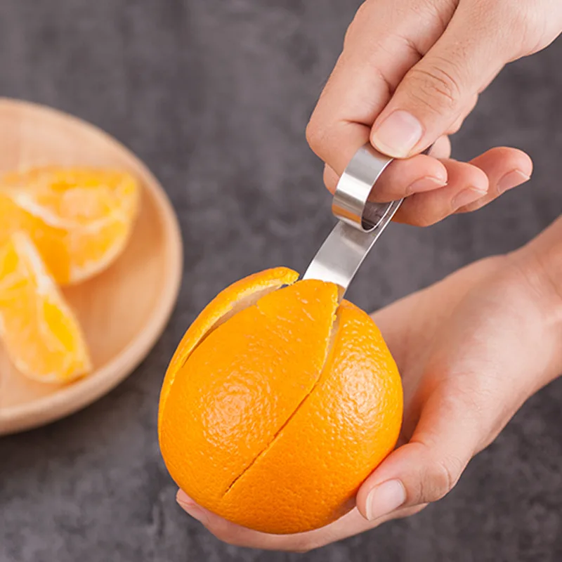 Orange Citrus Peelers Set of 2 Easy Slicer Cutter Peeler Remover Kitchen Accessories Cooking Tool Gadget|Овощечистки и ножи для