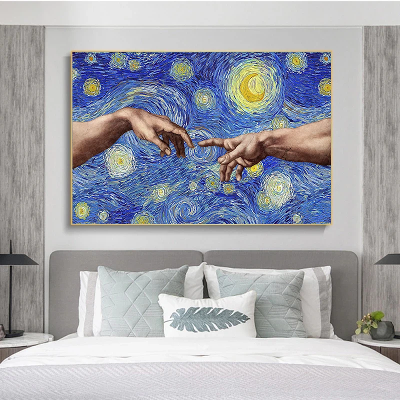 

Vincent Van Gogh Starry Night Abstract Landscape works Famous Classic Wall Art Print Decorative Modern Living Room Decor