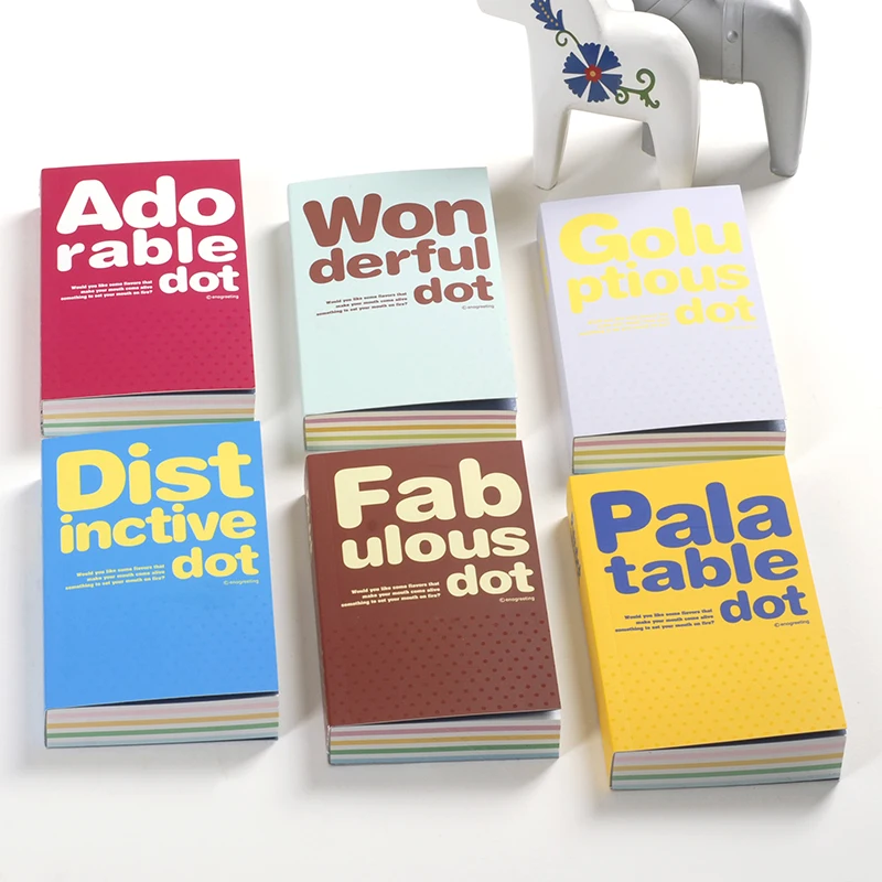 Красивый милый дневник в карамельных точках журнал с цветными линиями блокнот