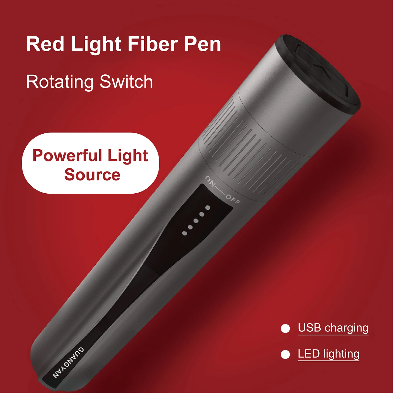 15KM Rechargeable Fiber Optic Tester Pen Red Laser Optical Fiber Optic Red Light Pen Visual Fault Locator For fiber cable Test