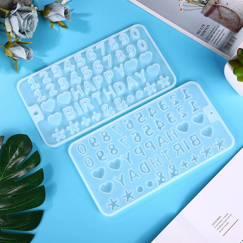 

English Letter Pendant Resin Mold Kit Alphabet Resin Casting Mold Art Craft Tool N0HE