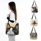 Женская сумка-тоут с принтом кошка