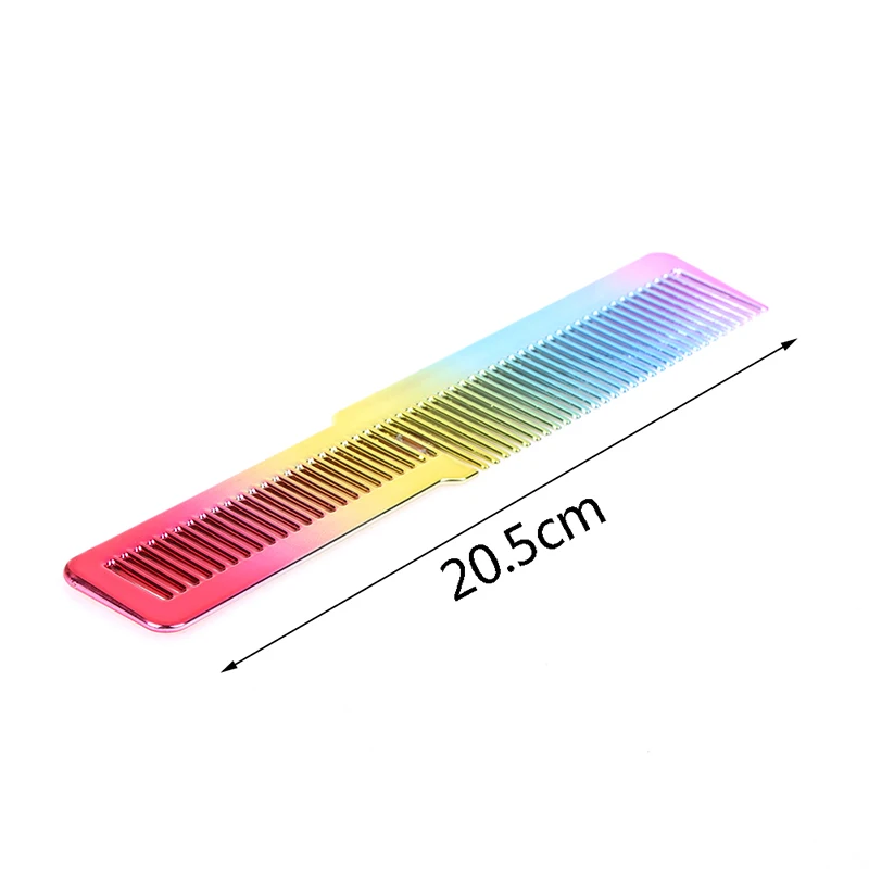 

Portable Electroplating Haircut Hairdresser Comb Colorful Rainbow Comb Barber Hairdressing Tool Hair Salon Combs