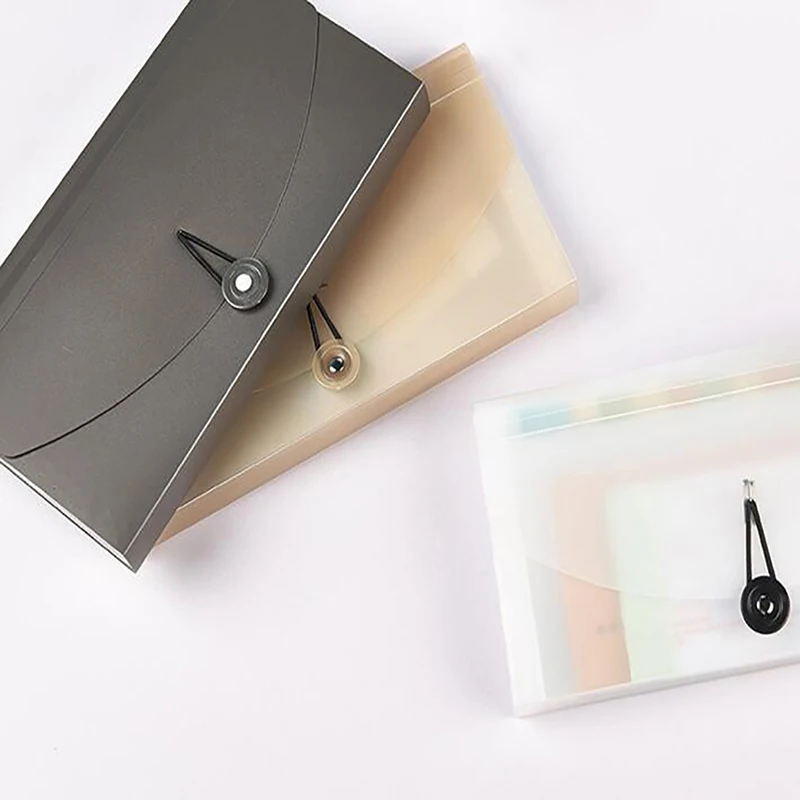 

1PC Cute Multilayer Paper Document Bags Holder Waterproof Supplies PP Envelope Bags For Office Storage Organizer