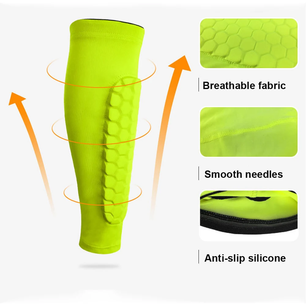 

Honeycomb Cushion Soccer Legging Protector Football Crashproof Leg Sleeve Guard Sports Trainning Protection Knee Pads