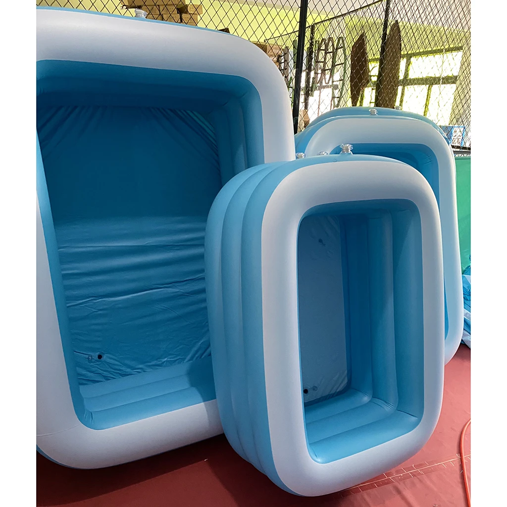 

Inflatable Swimming Pool w/ Pump Family 70/83/102'' Paddle Pool 3-Layer Deluxe