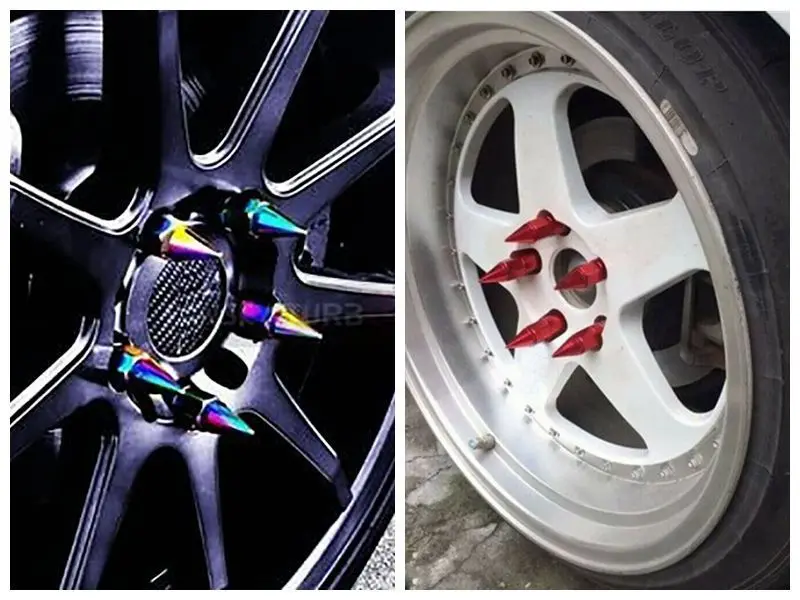 20 шт. Jdm Aftermarket автомобильный, алюминиевое КОЛЕСО гайки M12* 1,5 M12* 1,25 60 мм Расширенный тюнер шип гайки для Chevrolet Mitsubishi и т. Д