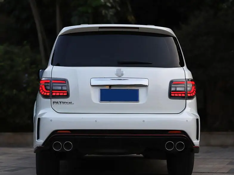 Автомобильный Стайлинг светодиодный задний фонарь для Nissan Patrol Y62 2012- задние фонари светодиодный задний фонарь динамический сигнал поворота+ drl+ тормоз+ Парк+ сигнал