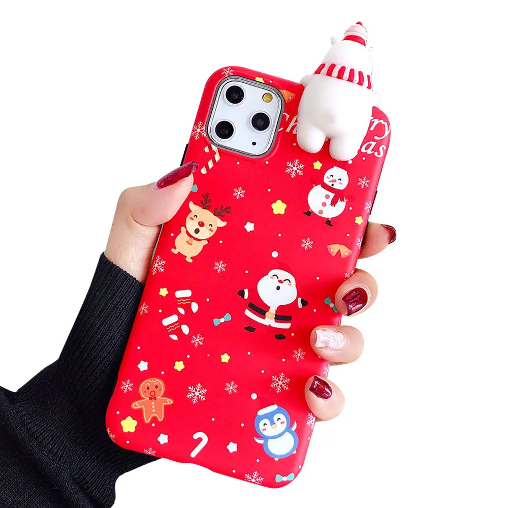 4 Чехол kiskiss Рождество 3D Снеговик чехол для телефона для iPhone 11 Pro Max 11 чехол на год чехол для XR XS Max X 6 6S 7 8 Plus чехол - Цвет: 4