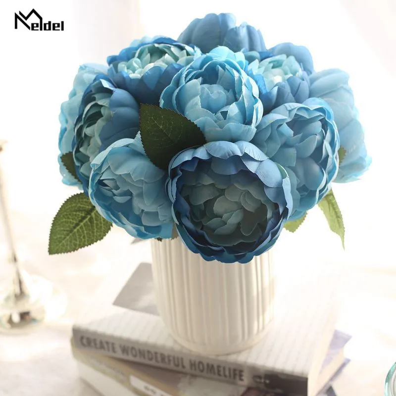 Свадебный букет Meldel свадебные искусственные розовые шелковые розы для украшения