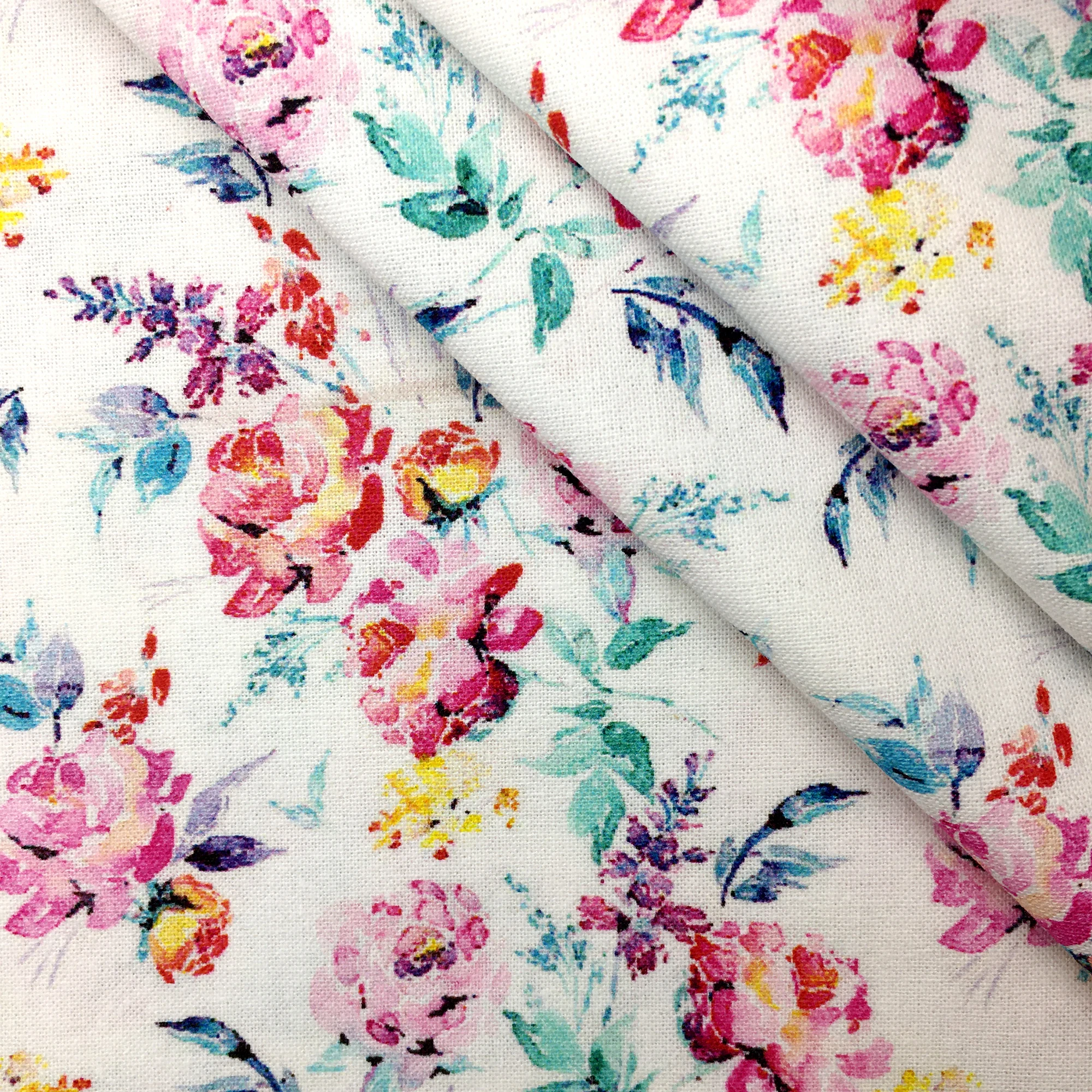 100% чистый хлопок/полиэстер хлопковая цветочная ткань лоскутное шитье стеганая