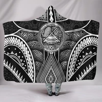 polynesian hooded blankets american samoa coat of arm with poly patterns 3d printed wearable blanket adults kids hooded blanket