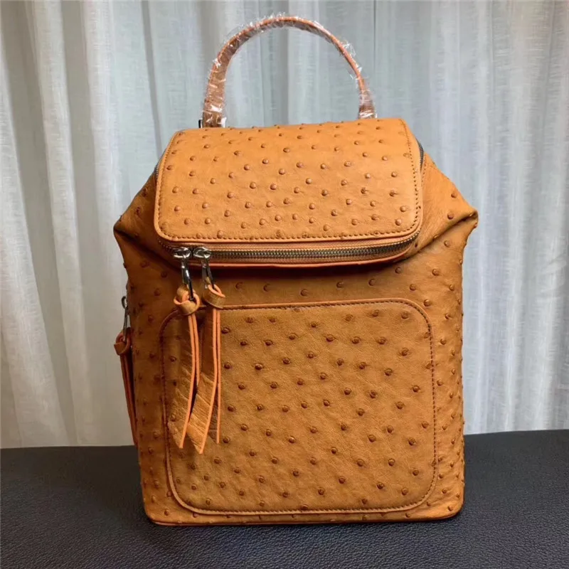 Женский рюкзак унисекс из натуральной экзотической кожи с верхней ручкой