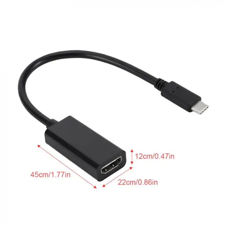 Портативный кабель 16 см USB 3 1 TypeC к HDMI поддержка устройств подходит для Samsung Galaxy S8/S8