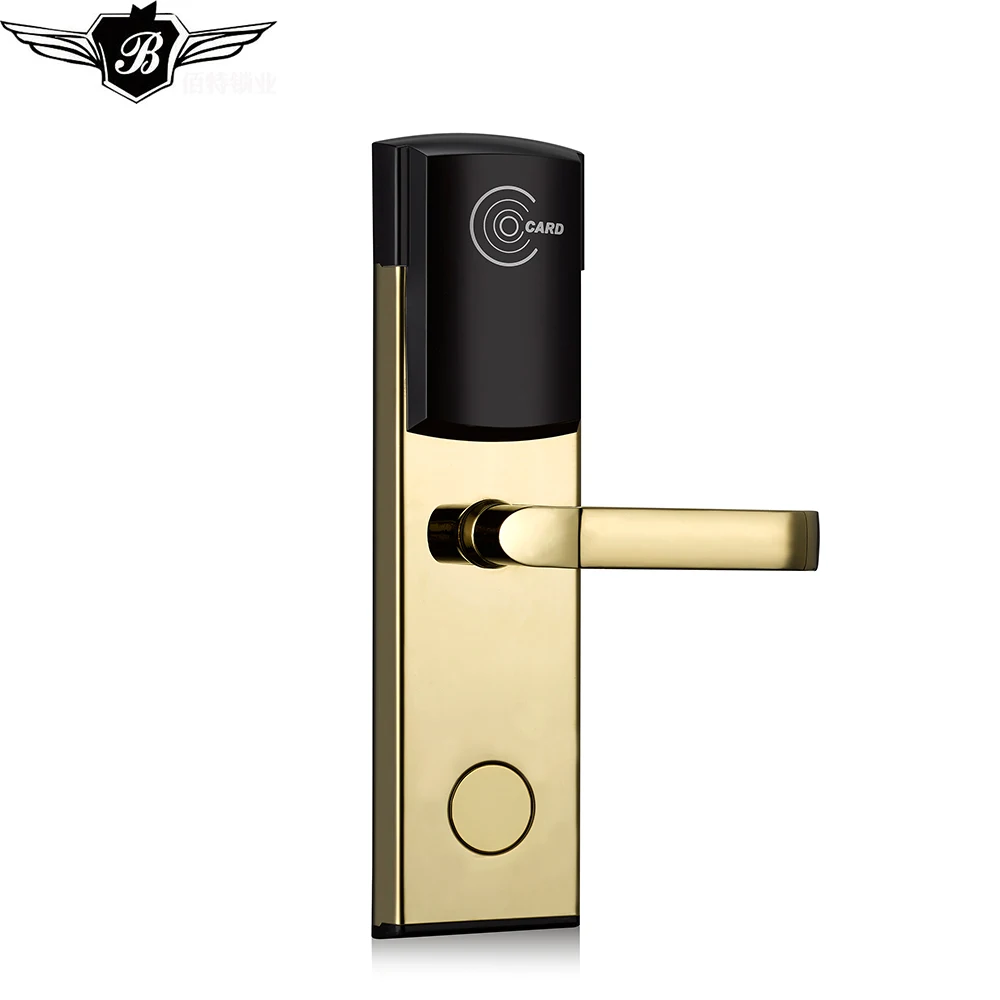 Smart RFID IC Card classic Design Digital Door Lock with Intelligent free software manage system for Upscale hotel