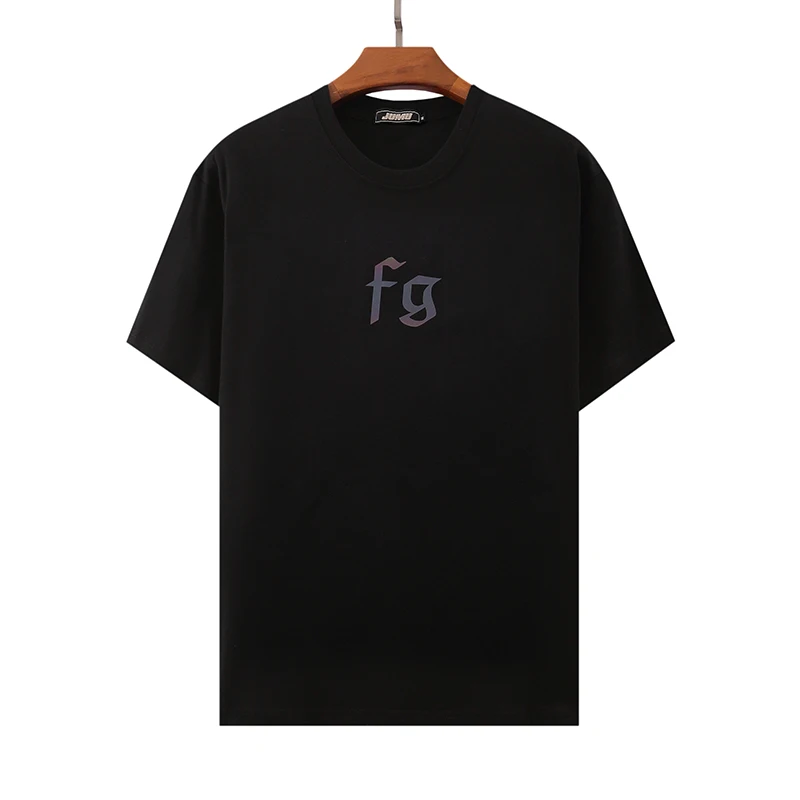 

Famous designer solid color 3M FG letter printing short-sleeved men and women couple loose T-shirt high street hip-hop