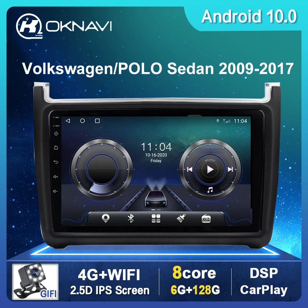 

Автомагнитола 2 Din, для Volkswagen POLO 2008-2020, мультимедиа, Android 10,0, GPS-навигация, 4G, Wi-Fi, Bluetooth, DSP, Carpaly, без DVD-плеера