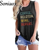 2021 summer new women sleeveless street t shirt tops female letters coffee printing o neck tank ladies casual loose vest top tee