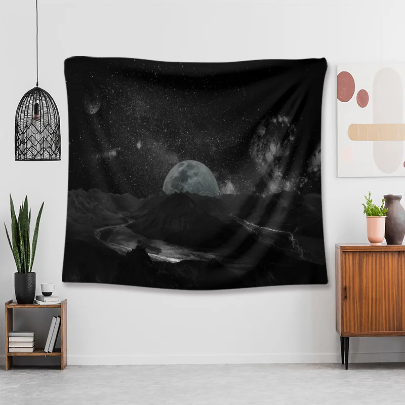 

New Style Fantasy Starry Sky Landscape Printing Tapestry Wall Hanging Bohemian Home Decoration Background Wall Cloth Tapestries