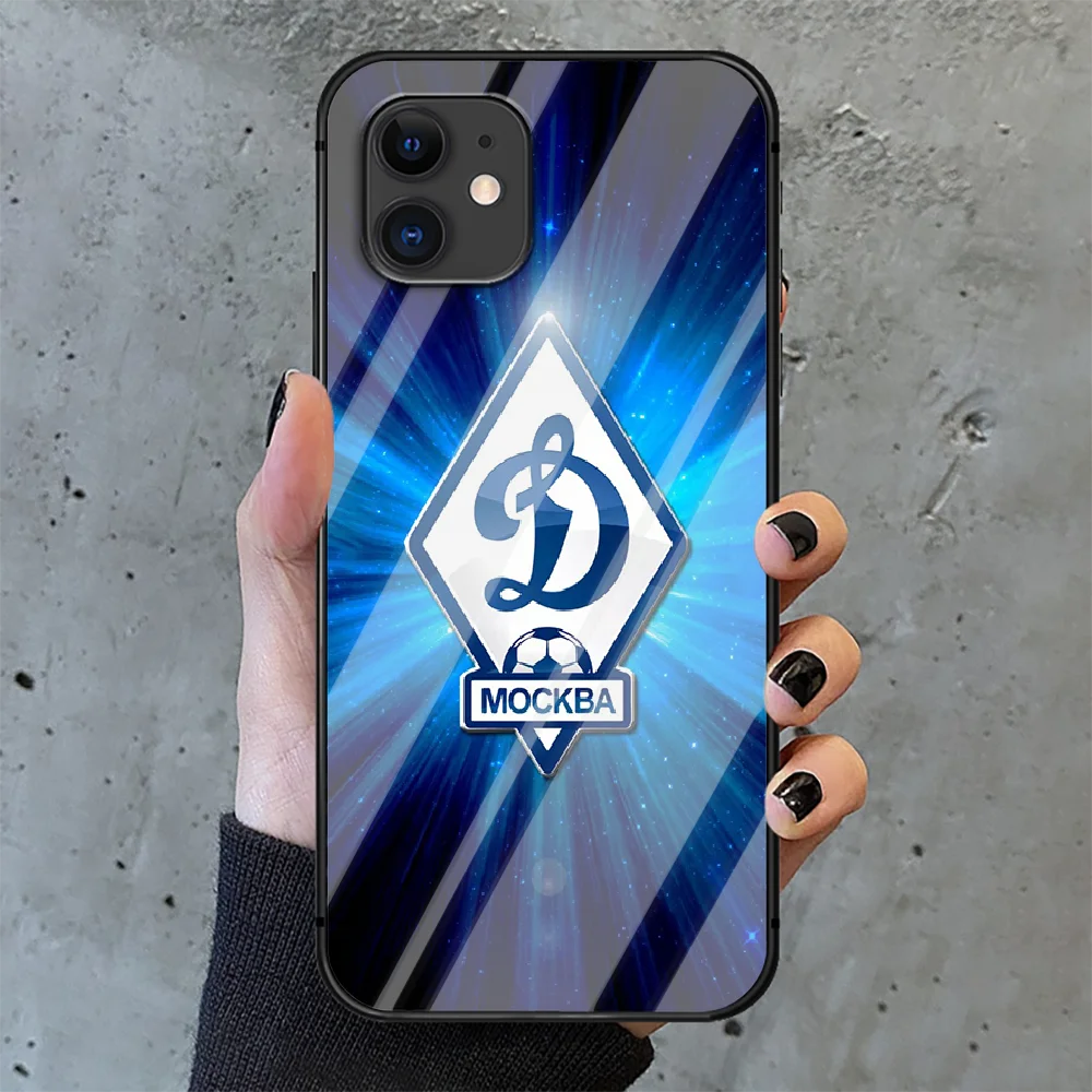 

Russian football Dynamo Moscow Phone Tempered Glass Case Cover For IPhone 6 6S 7 8 11 12 X Xr Xs Se 2020 Pro Max Plus Mini