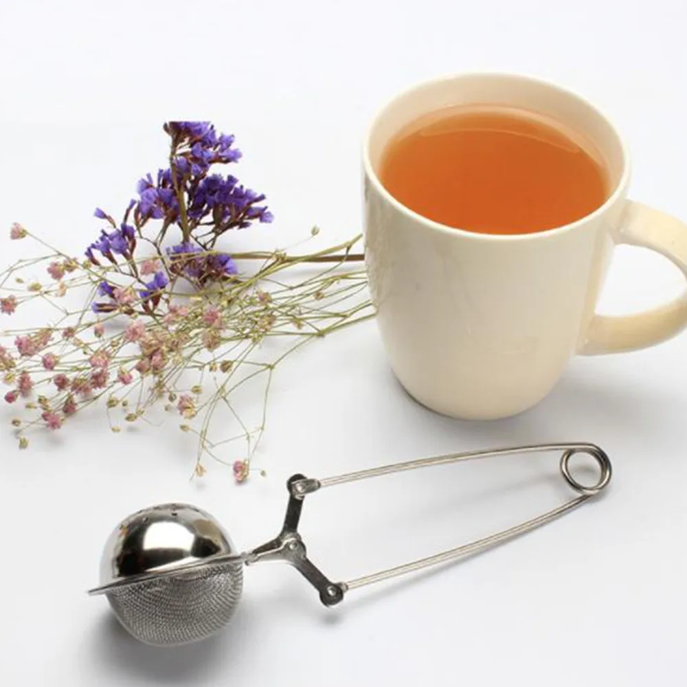 

1x Mesh Tea Ball Infuser Stainless Steel Tea Infuser Strainer Coffee Herb Spice Filter Diffuser Handle Tea Ball