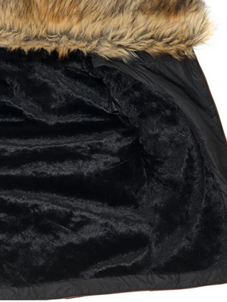 

Women Coats Casual Black Gothic Plus Size Warm Winter Slim Hooded Zipper Pocket Office Lady High Street Female Fashion Overcoats